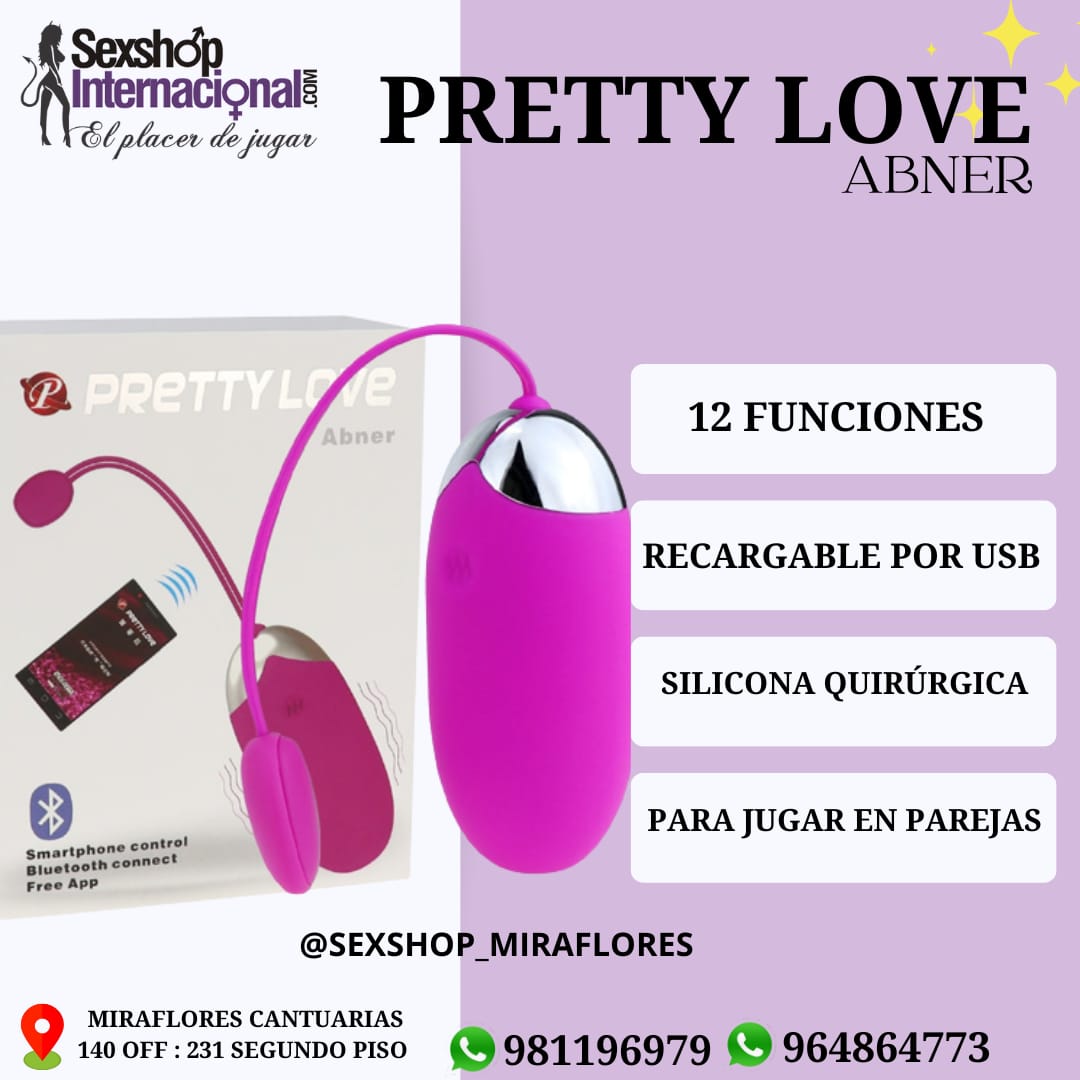 BALA VIBRADORA - PRETTY LOVE ABNER-DE APLICACION-DE SILICONA-SEXSHOP LIMA 971890151 